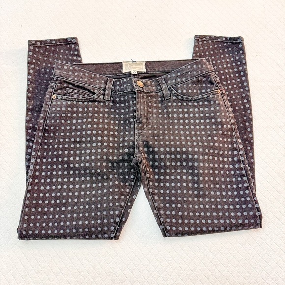 Current Elliott The Stiletto Black Polka Dot Skinny Denim Jeans Size 27 - Picture 9 of 9